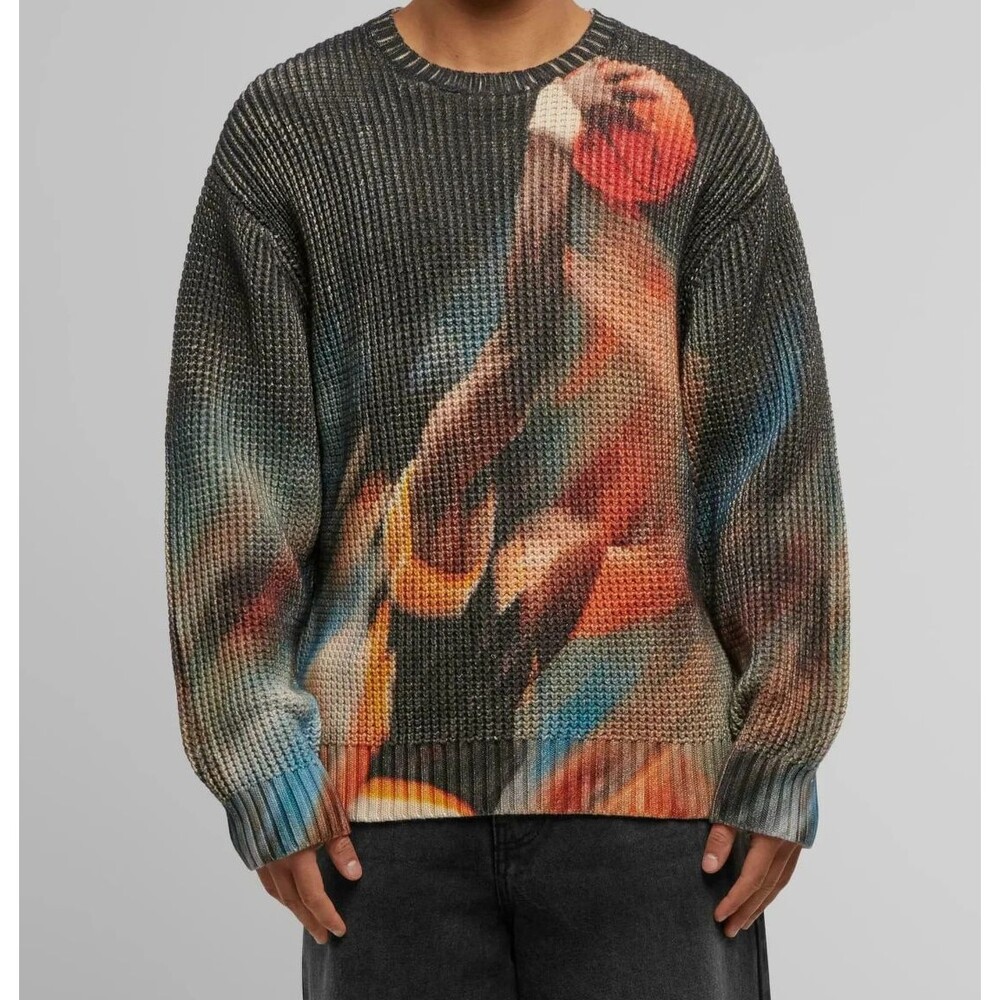 MARKET Sweater Mens XL Black Knit Graphic Basketball Dunk DRIVE $150